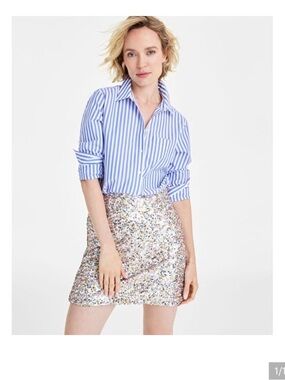 💜💛💙 Iridescent Sequin Mini Skirt!